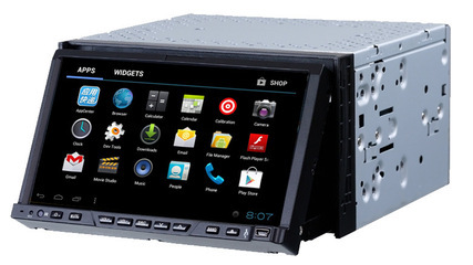 【雙錠7寸車載DVD導航 安卓4.0系統支持3G Wifi 上網 ,支持倒車后視】價格,廠家,圖片,車載DVD、導航一體機,廣州市踏宏電子產品-